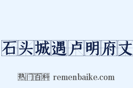 石头城遇卢明府丈是什么意思的图片
